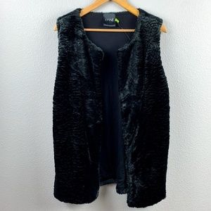 Black Faux Fur Vest